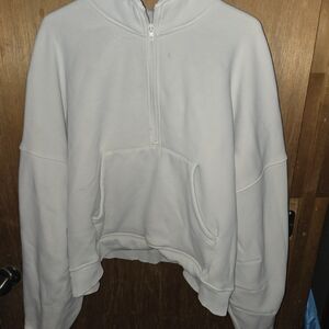 White Half-Zip Hoodie